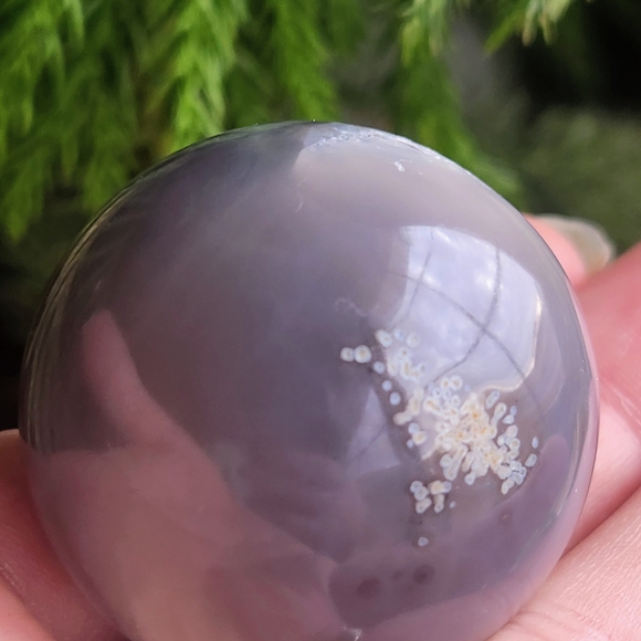 Druzy Agate Geode Sphere. Crystal Quartz Orb - Picture 4 of 8